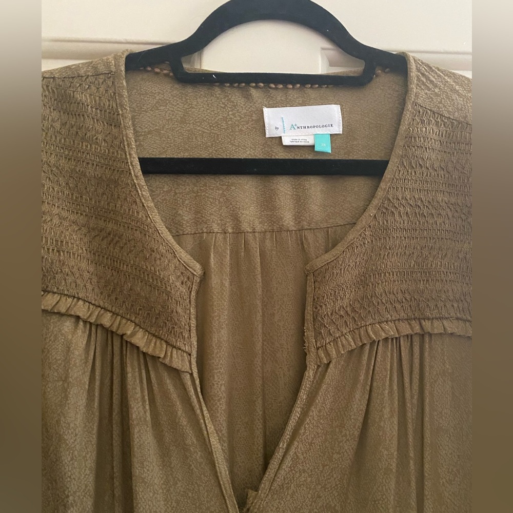 Anthropologie Snake Print Blouse